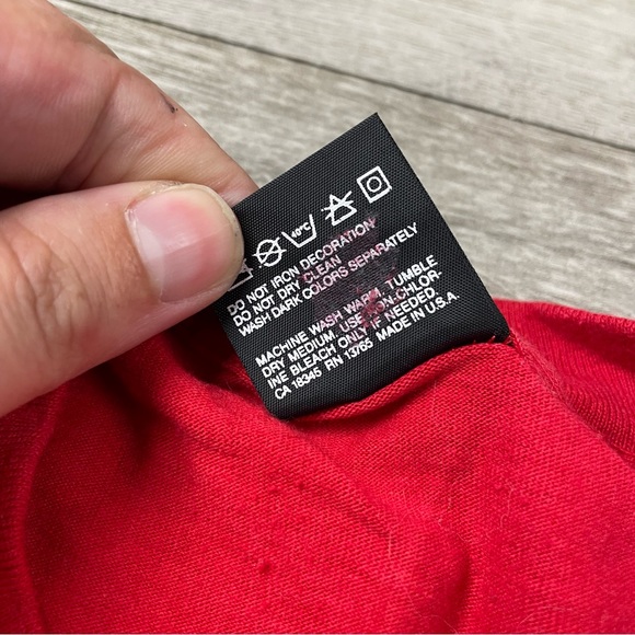 VTG Best Shirt Men's XL Red 50/50 Fruit Of The Loom Blank Single Stitch - Picture 4 of 5